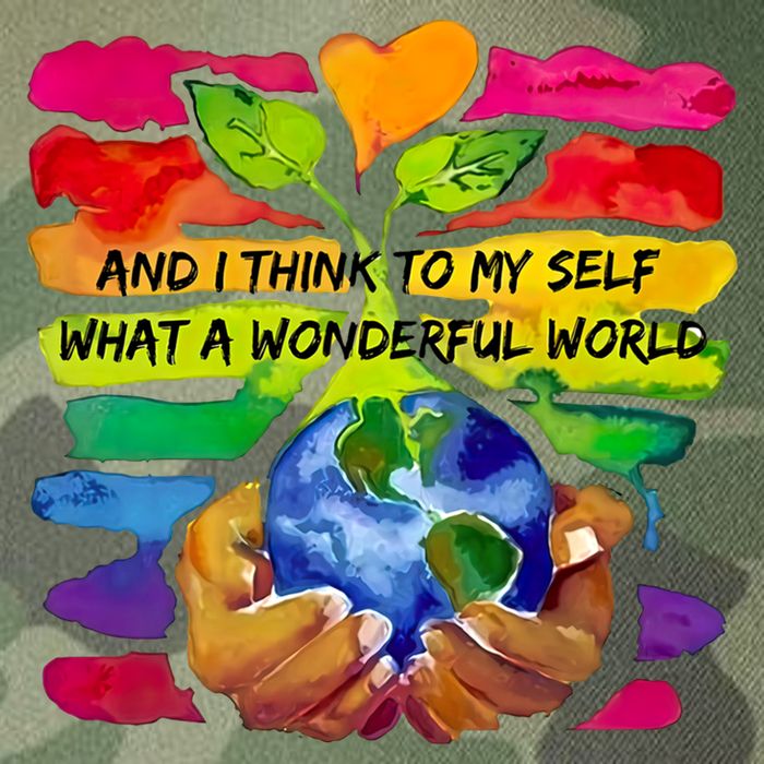 And I Think To My S What A Wonderful World Gift Legacy Tie Dye Trucker Hat