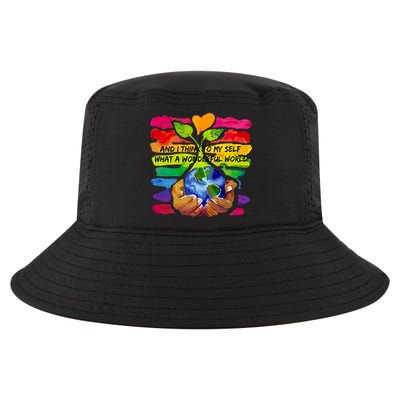 And I Think To My S What A Wonderful World Gift Cool Comfort Performance Bucket Hat