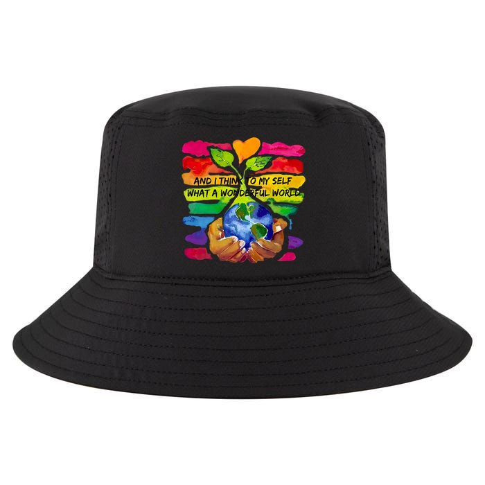 And I Think To My S What A Wonderful World Gift Cool Comfort Performance Bucket Hat