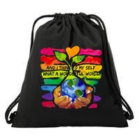 And I Think To My S What A Wonderful World Gift Drawstring Bag
