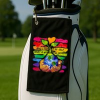 And I Think To My S What A Wonderful World Gift Golf Towel