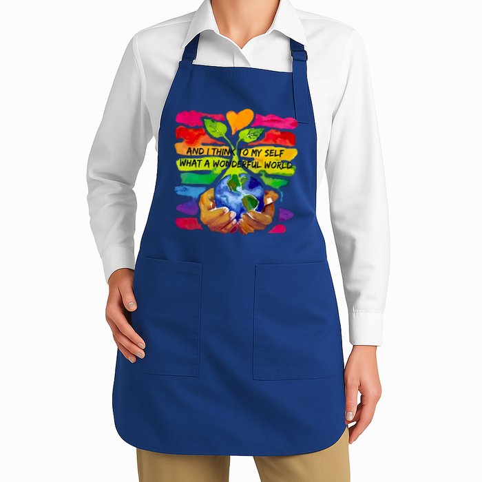 And I Think To My S What A Wonderful World Gift Apron