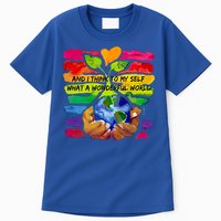 And I Think To My S What A Wonderful World Gift Tall T-Shirt