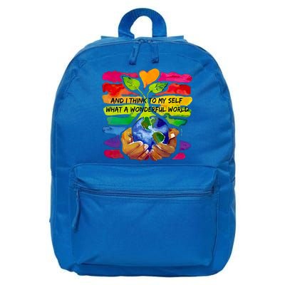 And I Think To My S What A Wonderful World Gift 16 in Basic Backpack