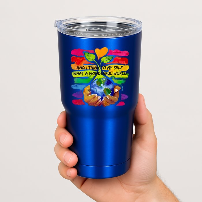 And I Think To My S What A Wonderful World Gift Tumbler