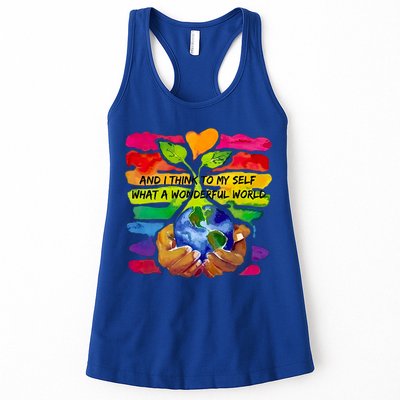 And I Think To My S What A Wonderful World Gift Womens Tank Top