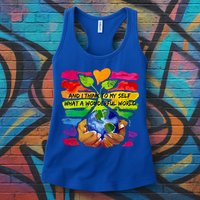 And I Think To My S What A Wonderful World Gift Womens Tank Top