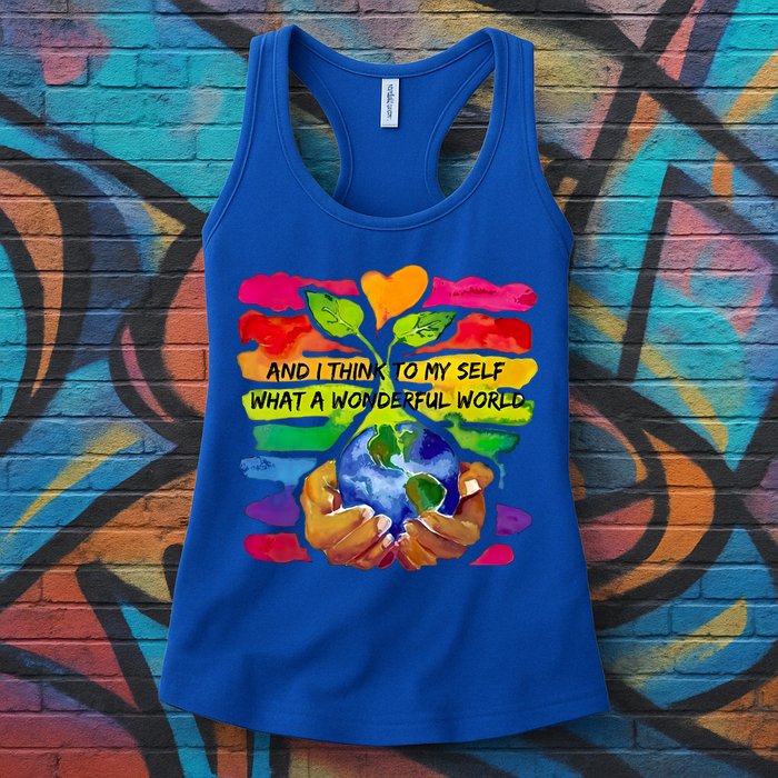 And I Think To My S What A Wonderful World Gift Womens Tank Top