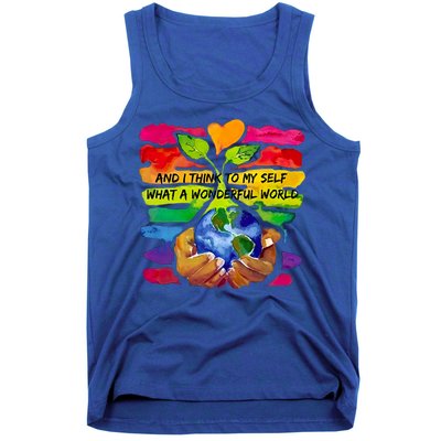 And I Think To My S What A Wonderful World Gift Tank Top