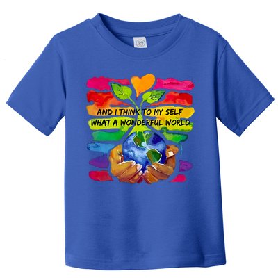 And I Think To My S What A Wonderful World Gift Toddler T-Shirt
