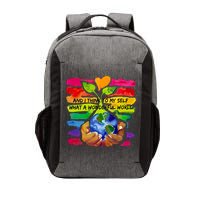 And I Think To My S What A Wonderful World Gift Vector Backpack