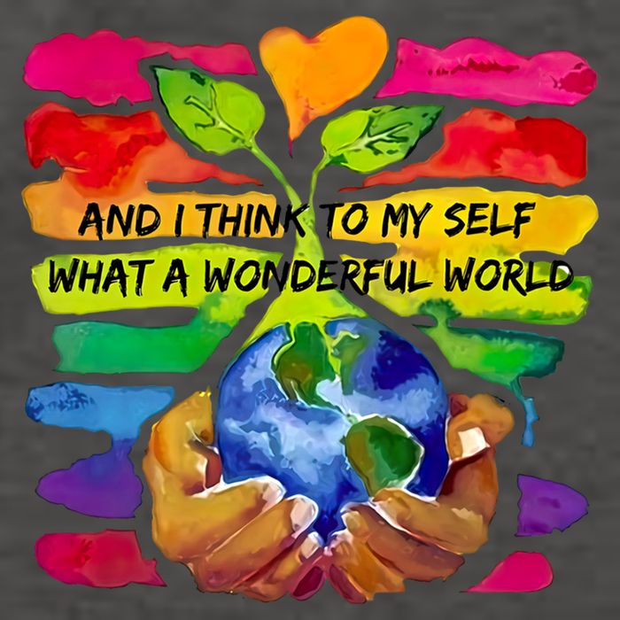 And I Think To My S What A Wonderful World Gift Vector Backpack