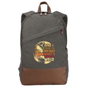 And I Think To Mys What A Wonderful Weld Handy Gift Cotton Canvas Backpack