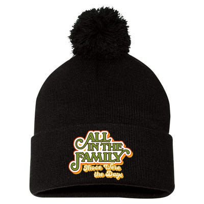 All In The Family Vintage Pom Pom 12in Knit Beanie