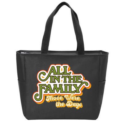 All In The Family Vintage Zip Tote Bag