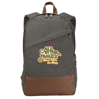 All In The Family Vintage Cotton Canvas Backpack