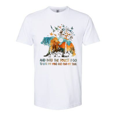 And Into The Forest I Go To Lose My Mind Camping Bear Softstyle CVC T-Shirt