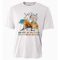 And Into The Forest I Go To Lose My Mind Camping Bear Cooling Performance Crew T-Shirt