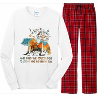 And Into The Forest I Go To Lose My Mind Camping Bear Long Sleeve Pajama Set