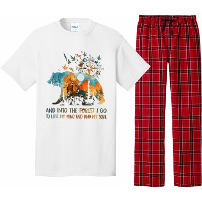 And Into The Forest I Go To Lose My Mind Camping Bear Pajama Set