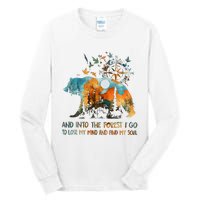 And Into The Forest I Go To Lose My Mind Camping Bear Tall Long Sleeve T-Shirt