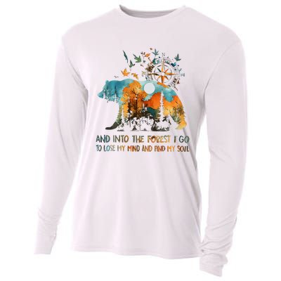 And Into The Forest I Go To Lose My Mind Camping Bear Cooling Performance Long Sleeve Crew