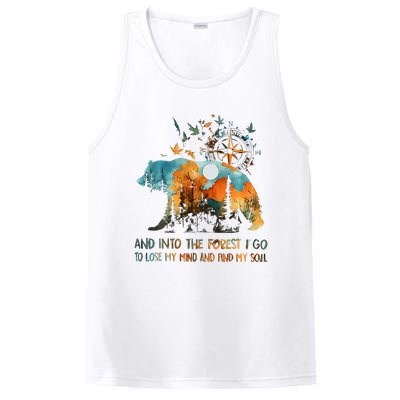 And Into The Forest I Go To Lose My Mind Camping Bear PosiCharge Competitor Tank