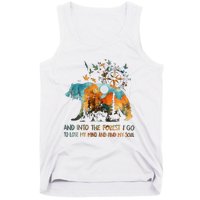 And Into The Forest I Go To Lose My Mind Camping Bear Tank Top