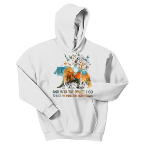 And Into The Forest I Go To Lose My Mind Camping Bear Kids Hoodie