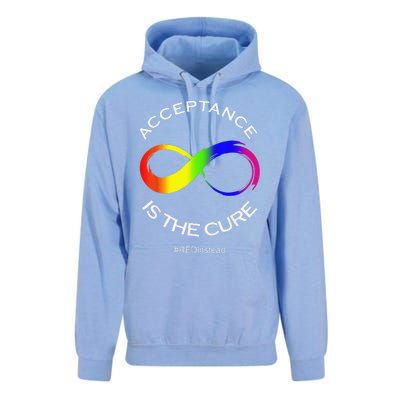 Acceptance Is The Cure Hastag Red Instead Autism Awareness Unisex Surf Hoodie