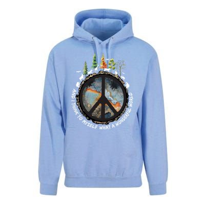 Animalsgiftand I Think To Mys What A Wonderful World Gift Unisex Surf Hoodie