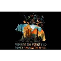 And Into The Forest I Go To Lose My Mind Camping Bear Bumper Sticker