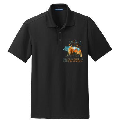 And Into The Forest I Go To Lose My Mind Camping Bear Dry Zone Grid Polo