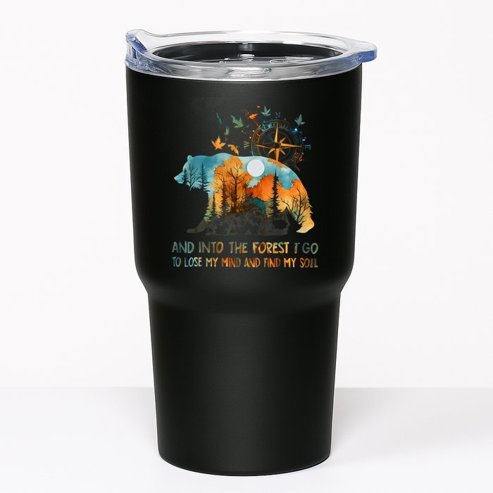 And Into The Forest I Go To Lose My Mind Camping Bear Tumbler