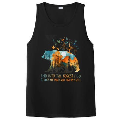 And Into The Forest I Go To Lose My Mind Camping Bear PosiCharge Competitor Tank