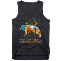And Into The Forest I Go To Lose My Mind Camping Bear Tank Top
