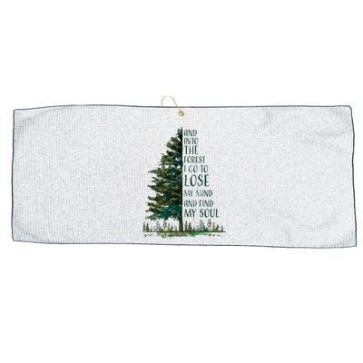 And Into The Forest I Go To Lose My Mind And Find My Soul Large Microfiber Waffle Golf Towel