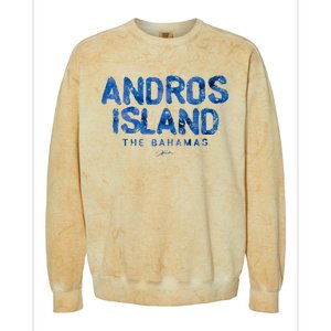 Andros Island The Bahamas Colorblast Crewneck Sweatshirt