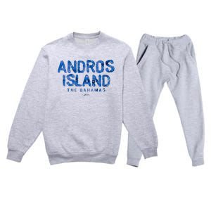 Andros Island The Bahamas Premium Crewneck Sweatsuit Set