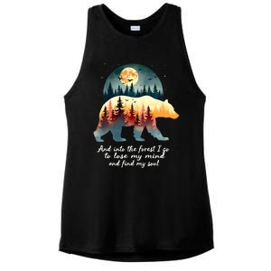 And Into The Forest I Go To Lose My Mind And Find My Soul Ladies PosiCharge Tri-Blend Wicking Tank