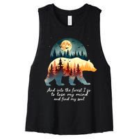 And Into The Forest I Go To Lose My Mind And Find My Soul Women's Racerback Cropped Tank