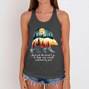 And Into The Forest I Go To Lose My Mind And Find My Soul Women's Knotted Racerback Tank