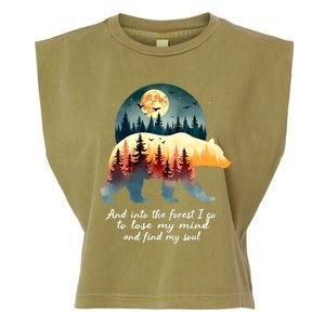 And Into The Forest I Go To Lose My Mind And Find My Soul Garment-Dyed Women's Muscle Tee