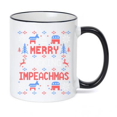 Antitrump Impeach Trump Ugly Christmas Party Gift Great Gift 11oz Black Color Changing Mug