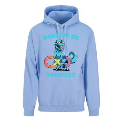 Autism Infinity Trex Dare To Be Yourself Gift Unisex Surf Hoodie