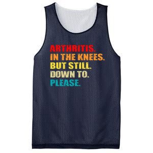 Arthritis In The Knees But Still Down To Please Funny Jokes Mesh Reversible Basketball Jersey Tank