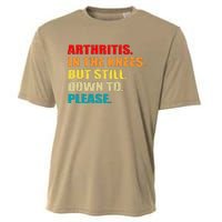 Arthritis In The Knees But Still Down To Please Funny Jokes Cooling Performance Crew T-Shirt