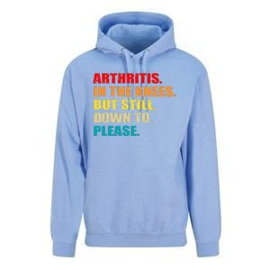 Arthritis In The Knees But Still Down To Please Funny Jokes Unisex Surf Hoodie