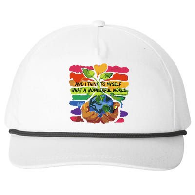 And I Think To Myself What A Wonderful World Snapback Five-Panel Rope Hat