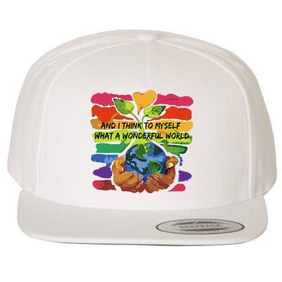 And I Think To Myself What A Wonderful World Wool Snapback Cap